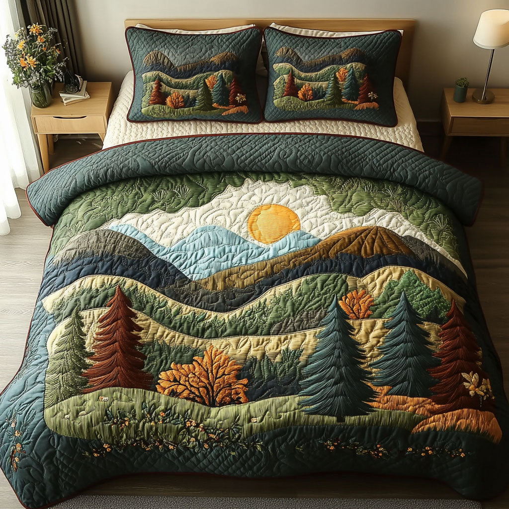 Mountain Dawn Quilted Bedding Set Duvet Cover Bedspread Gifts For Teenage Girls Mountain Dawn Quilted Bedding Set Duvet Cover Bedspread Gifts For Teenage Girls