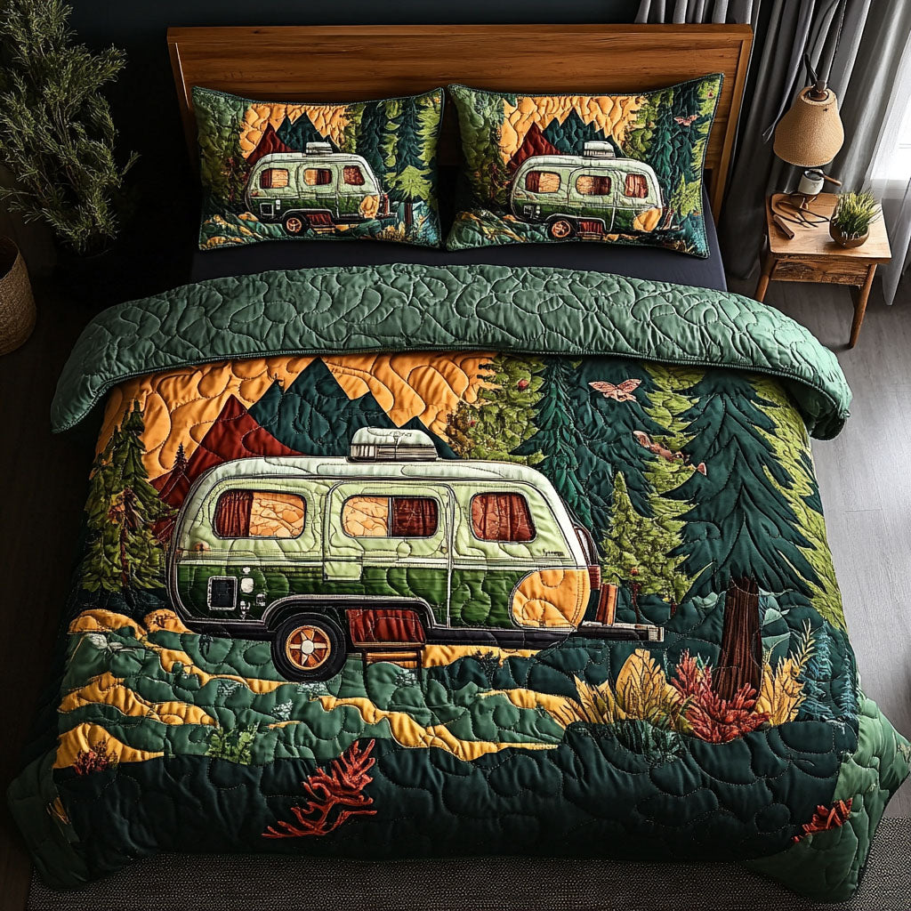 Mountain Expedition Quilted Bedding Set Duvet Cover Bedspread Camping Gifts For Him Mountain Expedition Quilted Bedding Set Duvet Cover Bedspread Camping Gifts For Him