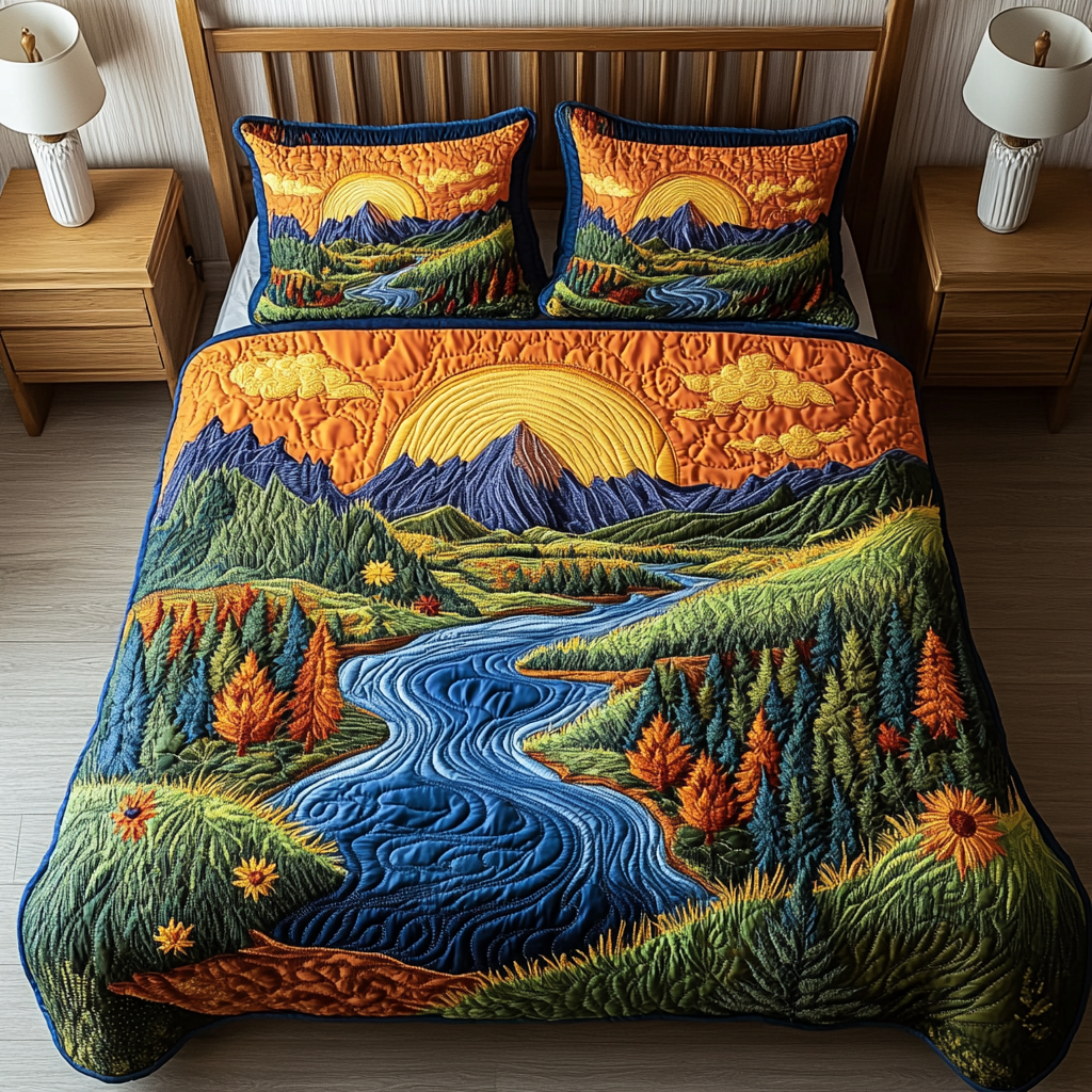 Mountain Glow Quilted Bedding Set Duvet Cover Bedspread Brother In Law Xmas Gifts Mountain Glow Quilted Bedding Set Duvet Cover Bedspread Brother In Law Xmas Gifts