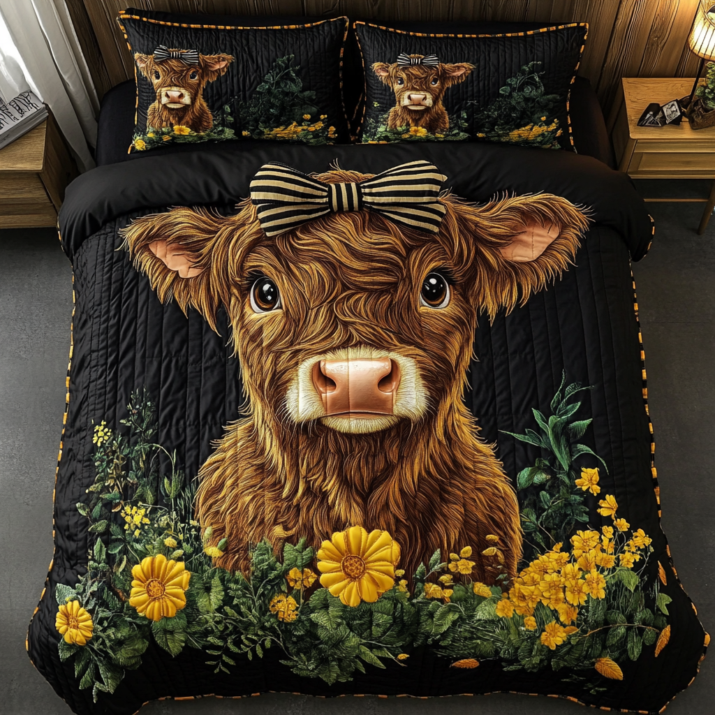 Mountain Soul Quilted Bedding Set Duvet Cover Bedspread Highland Cow Gifts For Men Mountain Soul Quilted Bedding Set Duvet Cover Bedspread Highland Cow Gifts For Men