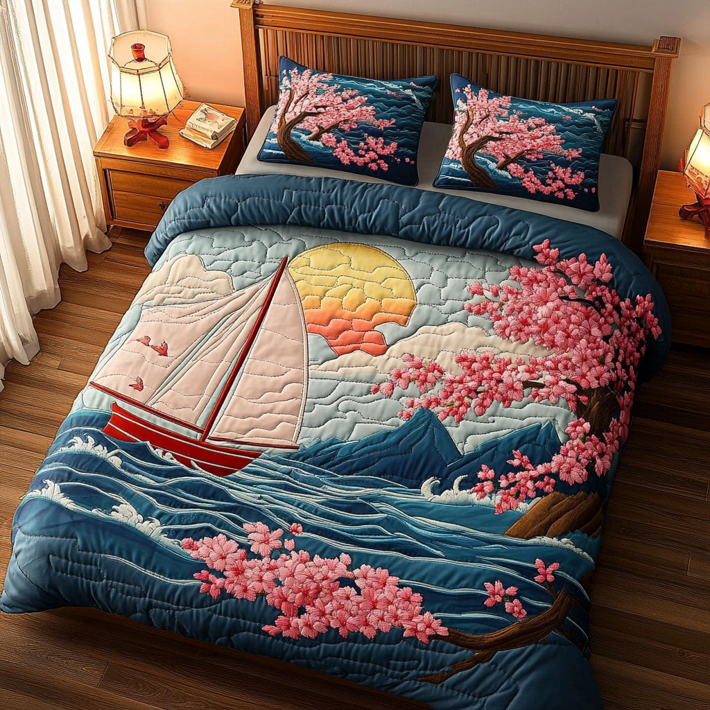 Mountain Voyage Quilted Bedding Set Duvet Cover Bed Sheet Set Gifts For Sailboat Lovers Mountain Voyage Quilted Bedding Set Duvet Cover Bed Sheet Set Gifts For Sailboat Lovers