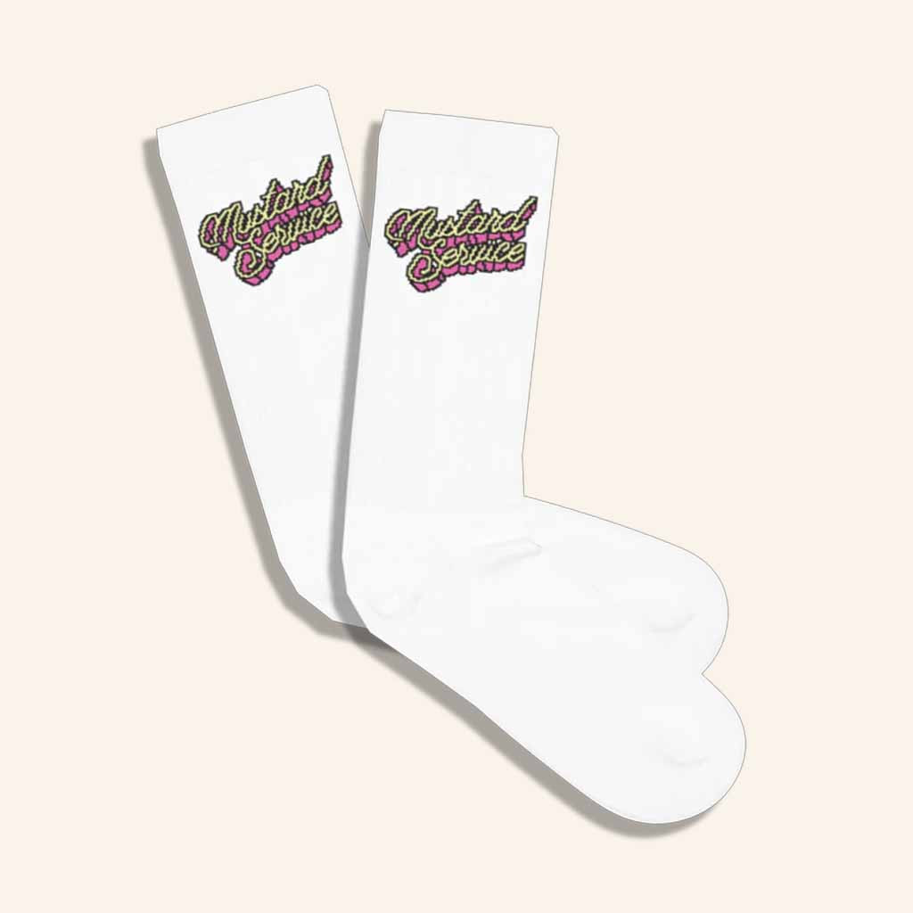 Mustard Service Merch Mustard Service Logo Socks Christmas Gifts For Music Lovers Mustard Service Merch Mustard Service Logo Socks Christmas Gifts For Music Lovers