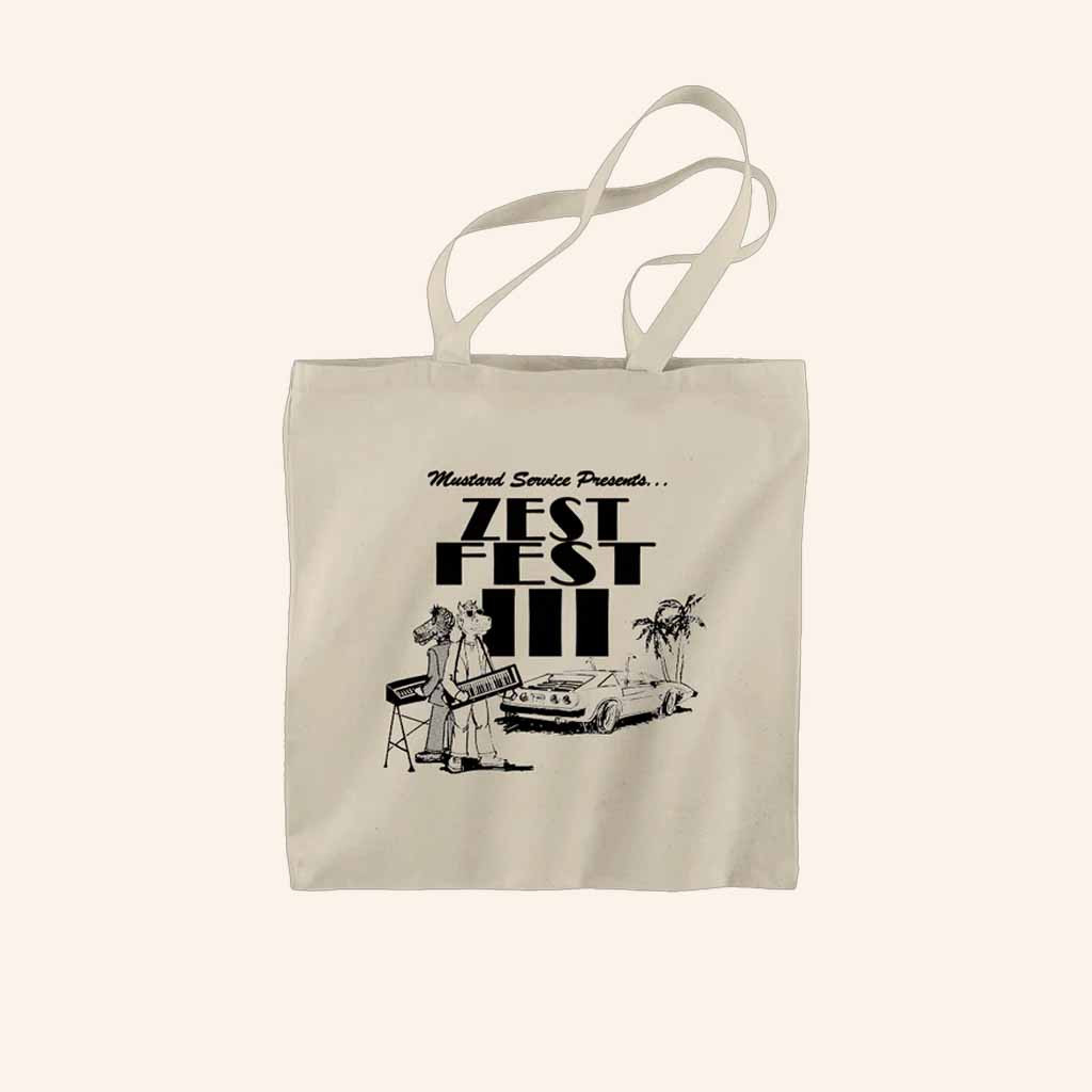 Mustard Service Merch Zest Fest III Tote Bag Gifts For Music Enthusiasts Mustard Service Merch Zest Fest III Tote Bag Gifts For Music Enthusiasts