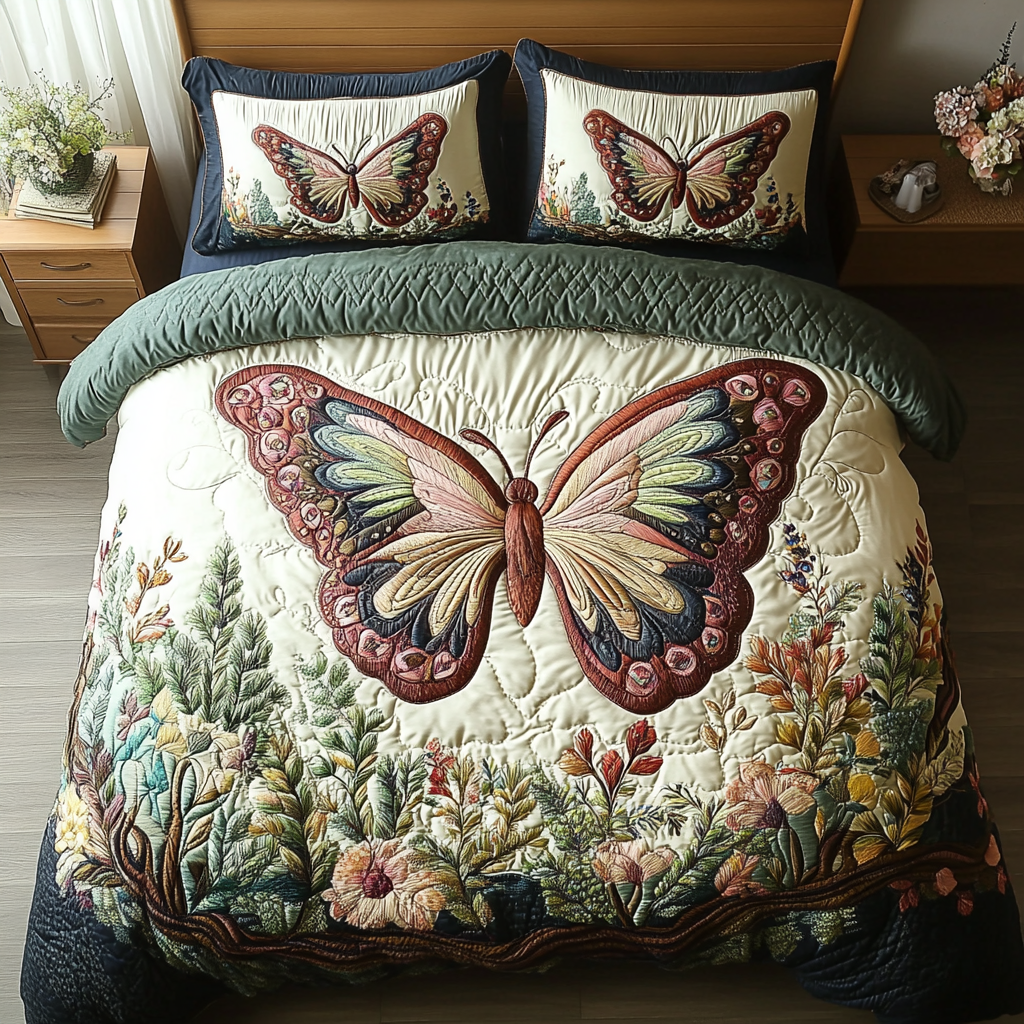 Mystic Butterfly Quilted Bedding Set Duvet Cover Merch Butterfly Gifts Mother's Day Mystic Butterfly Quilted Bedding Set Duvet Cover Merch Butterfly Gifts Mother's Day