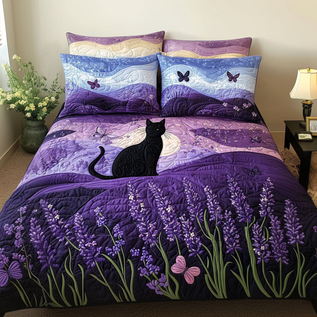Mystic Cat Quilted Bedding Set Duvet Cover Bedspreads Novelty Cat Gifts Mystic Cat Quilted Bedding Set Duvet Cover Bedspreads Novelty Cat Gifts