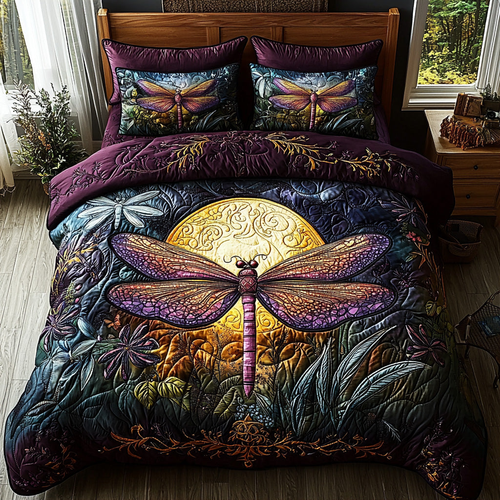 Mystic Dragonfly Quilted Bedding Set Duvet Cover Bed Sheet Set Dragonfly Gift Items Mystic Dragonfly Quilted Bedding Set Duvet Cover Bed Sheet Set Dragonfly Gift Items