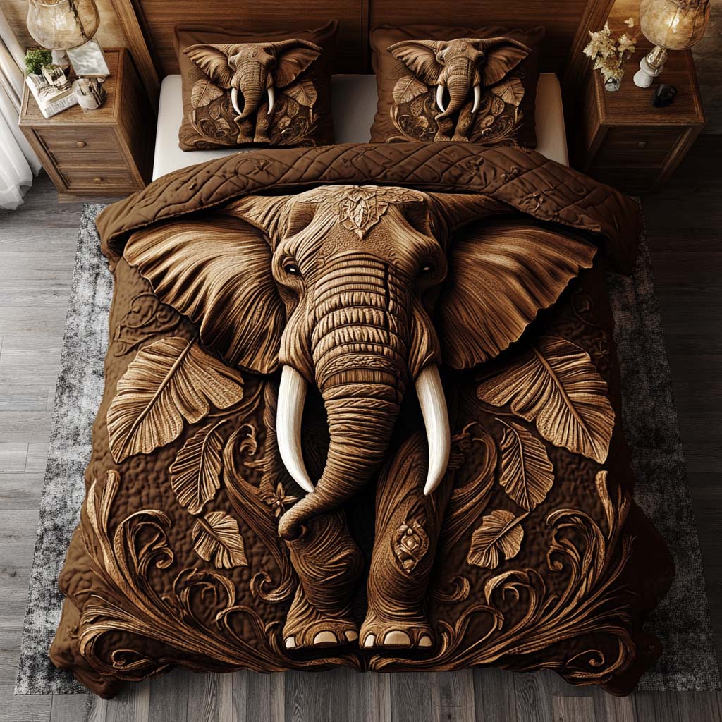 Mystic Elephant Quilted Bedding Set Duvet Cover Bed Sheet Set Elephant Gifts For Him Her Mystic Elephant Quilted Bedding Set Duvet Cover Bed Sheet Set Elephant Gifts For Him Her