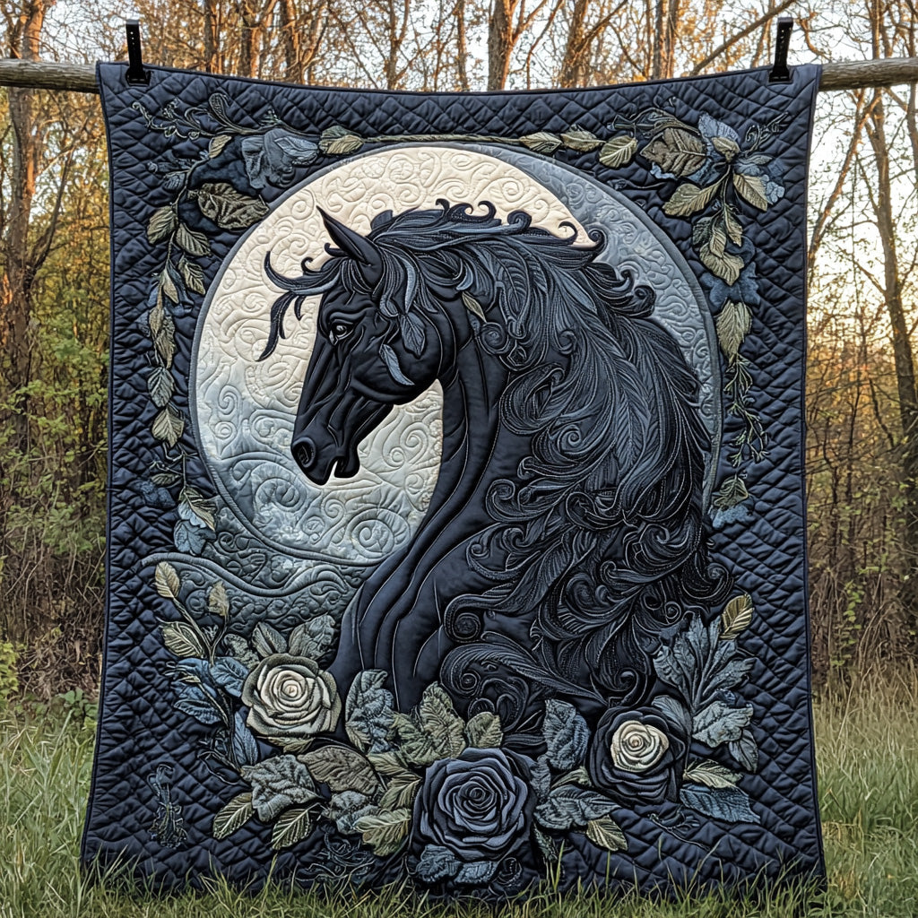 Mystic Horse Quilted Blanket Nice Throw Blanket Good Gifts For Horse Lovers Mystic Horse Quilted Blanket Nice Throw Blanket Good Gifts For Horse Lovers