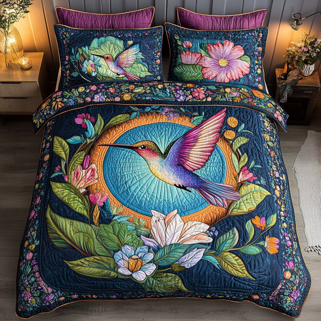 Mystic Hummingbird Quilted Bedding Set Duvet Cover Bed Sheet Set Hummingbird Gift Ideas Mystic Hummingbird Quilted Bedding Set Duvet Cover Bed Sheet Set Hummingbird Gift Ideas