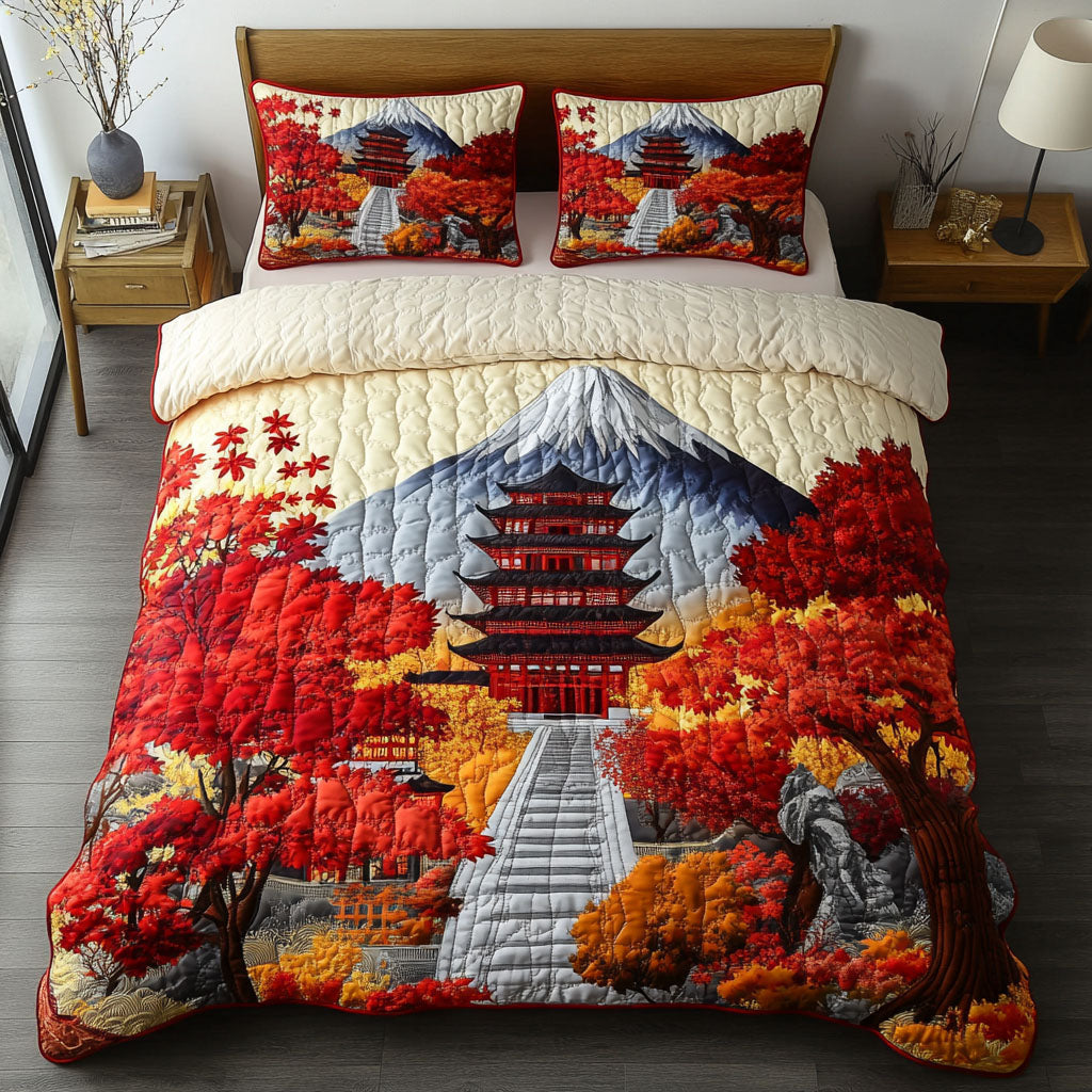 Mystic Red Leaves Quilted Bedding Set Duvet Cover Bedspreads Fuji Mountain Japanese Gifts Mystic Red Leaves Quilted Bedding Set Duvet Cover Bedspreads Fuji Mountain Japanese Gifts