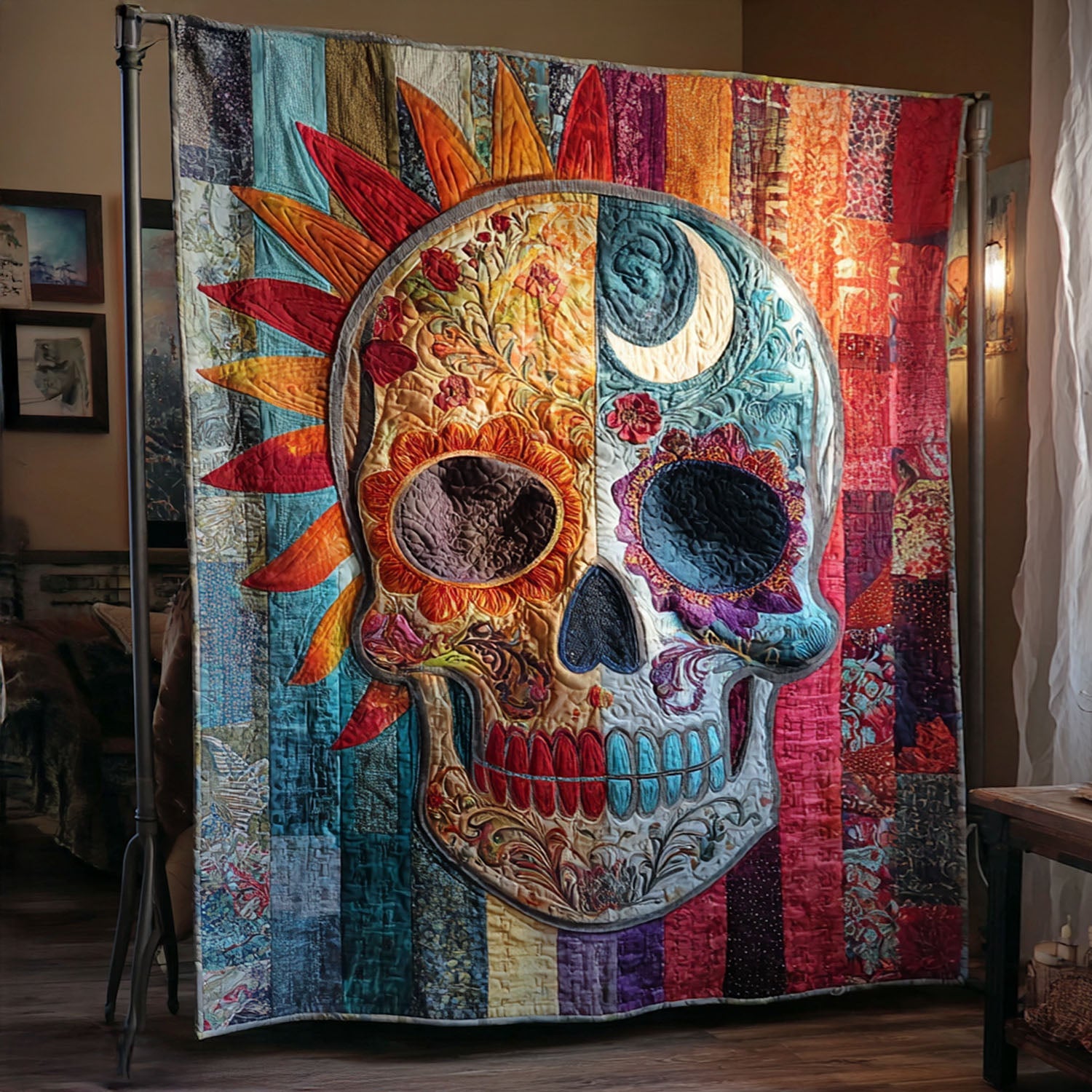 Mystic Skull Quilted Blanket Sofa Throw Blanket Gifts With Skulls On Them Mystic Skull Quilted Blanket Sofa Throw Blanket Gifts With Skulls On Them