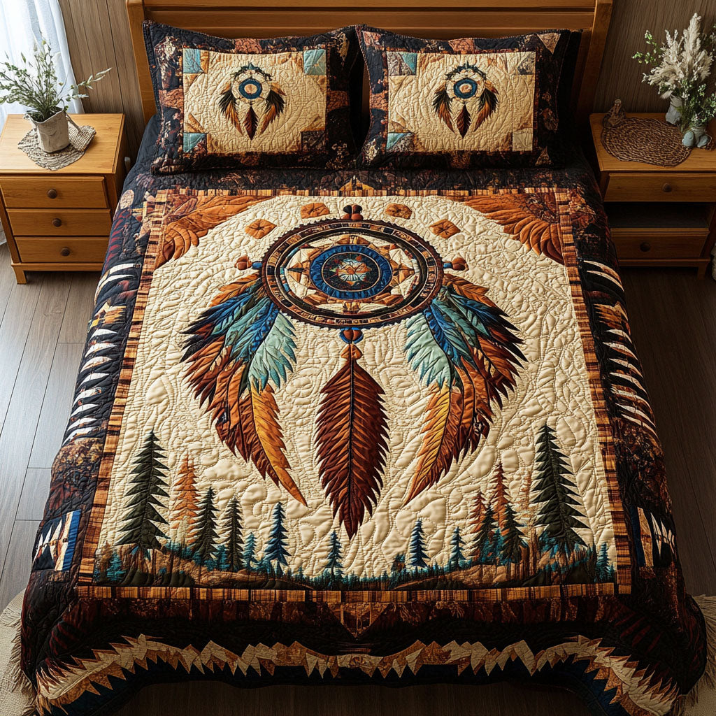 Mystic Trap Quilted Bedding Set Duvet Cover Merch Native American Gift Ideas