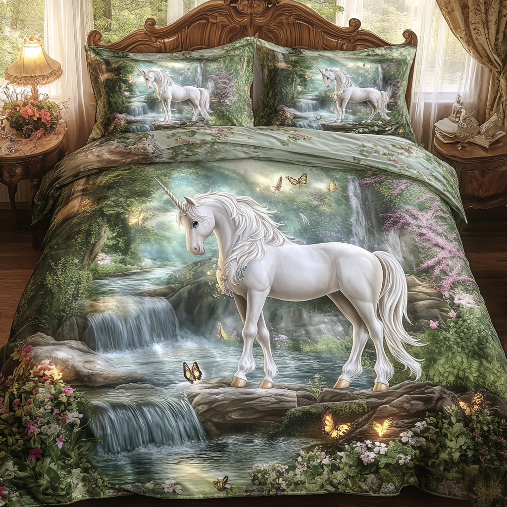 Mystic Unicorn Quilted Bedding Set Duvet Cover Bed Sheet Set Birthday Unicorn Gift Ideas Mystic Unicorn Quilted Bedding Set Duvet Cover Bed Sheet Set Birthday Unicorn Gift Ideas