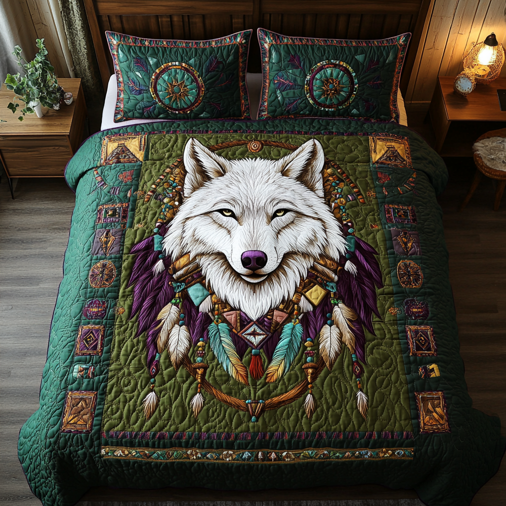 Mystic Wolf Quilted Bedding Set Duvet Cover Merch Great Wolf Lover Gift Ideas Mystic Wolf Quilted Bedding Set Duvet Cover Merch Great Wolf Lover Gift Ideas