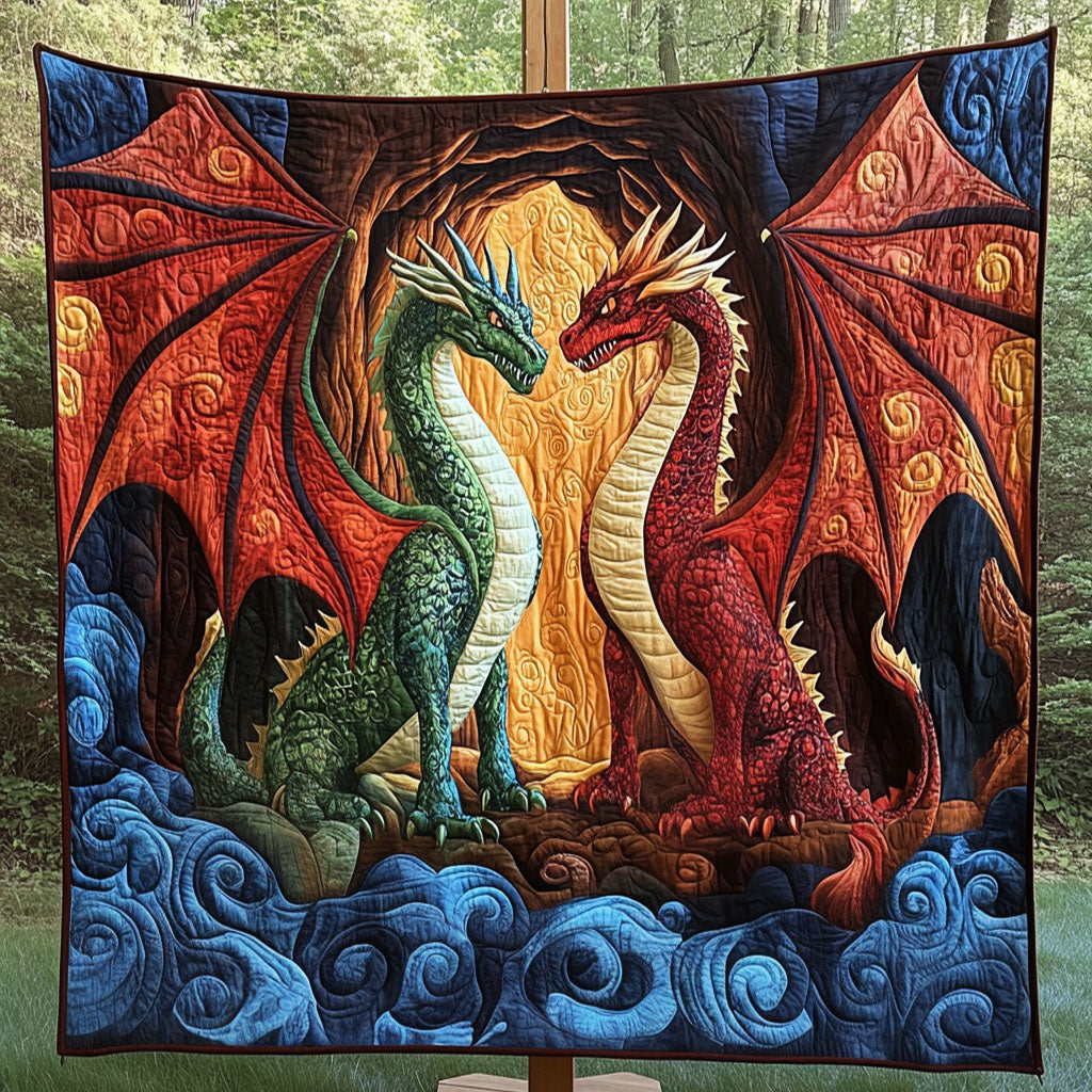 Mythical Guardians Quilted Blanket Cute Throw Blanket Best Gifts For Dragon Lovers Mythical Guardians Quilted Blanket Cute Throw Blanket Best Gifts For Dragon Lovers