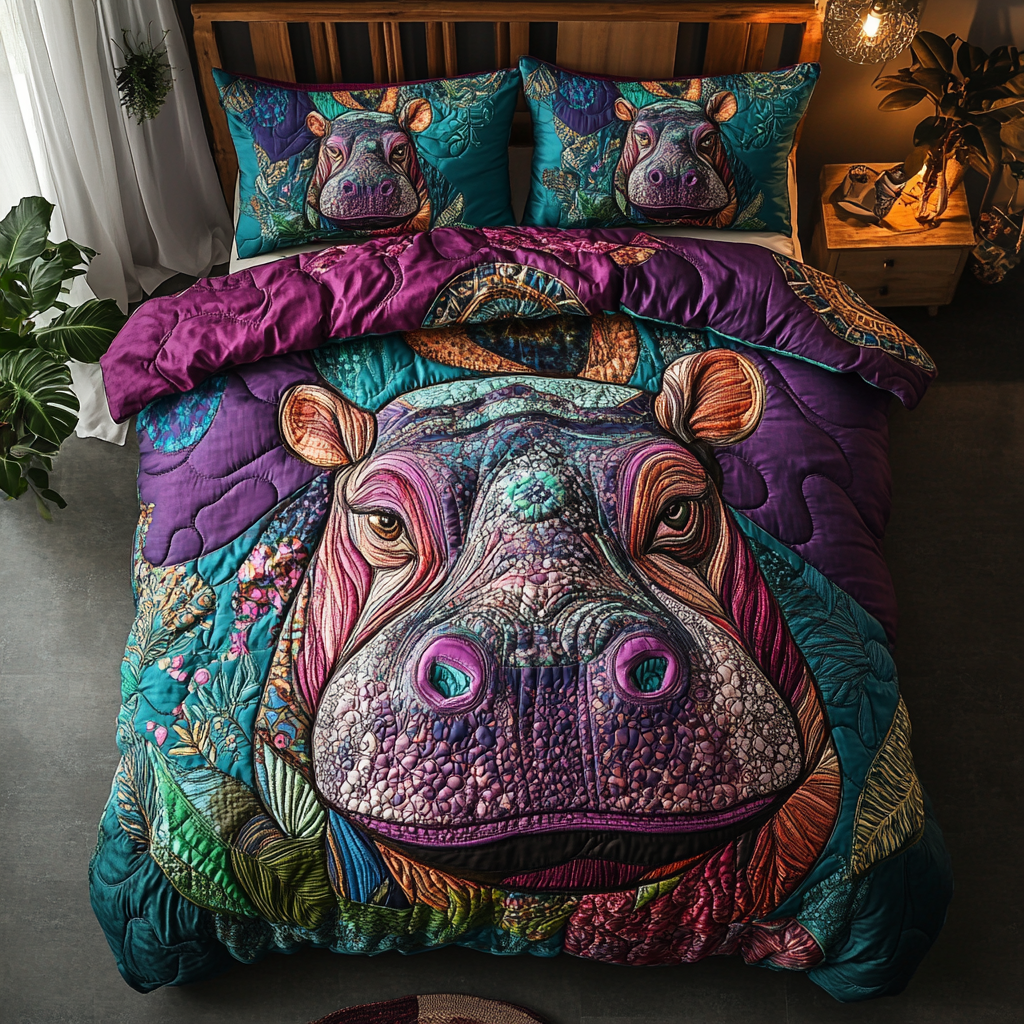 Nap Nest Quilted Bedding Set Duvet Cover Bedspreads Hippo Themed Gifts Nap Nest Quilted Bedding Set Duvet Cover Bedspreads Hippo Themed Gifts