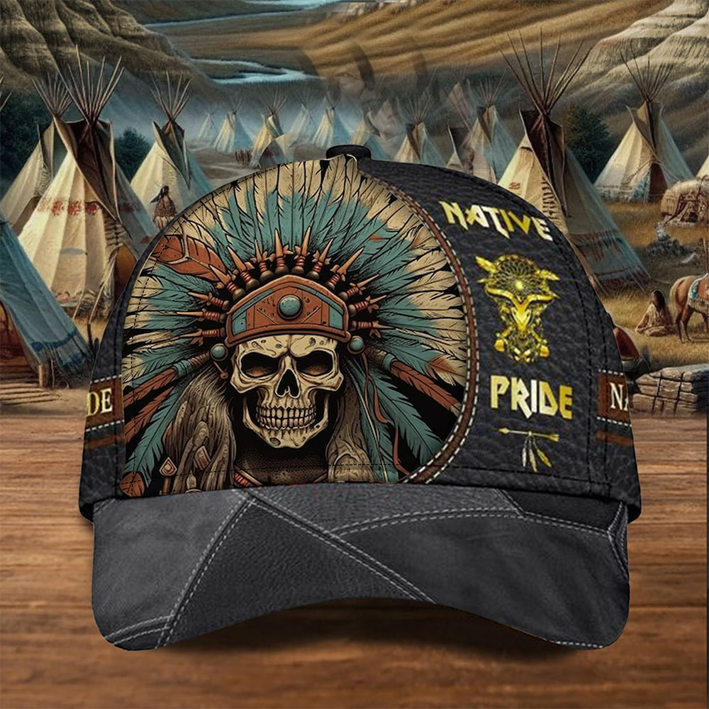 Native Pride Hat Headdress Skull Native Pride Baseball Cap Merchandise Unique Gifts Native Pride Hat Headdress Skull Native Pride Baseball Cap Merchandise Unique Gifts