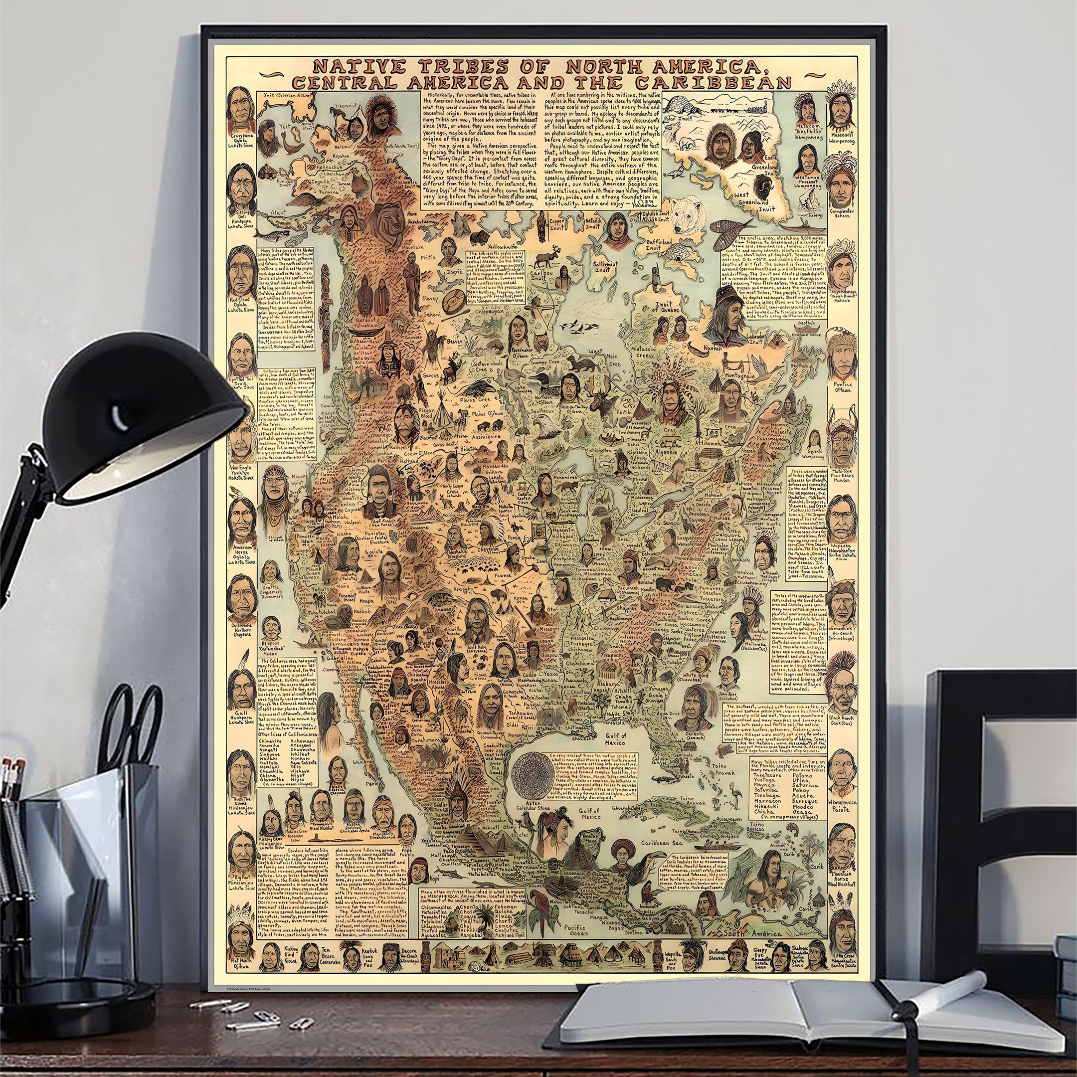 Native Tribes Of North America Poster Wall Decor Native American Merchandise Gifts Native Tribes Of North America Poster Wall Decor Native American Merchandise Gifts