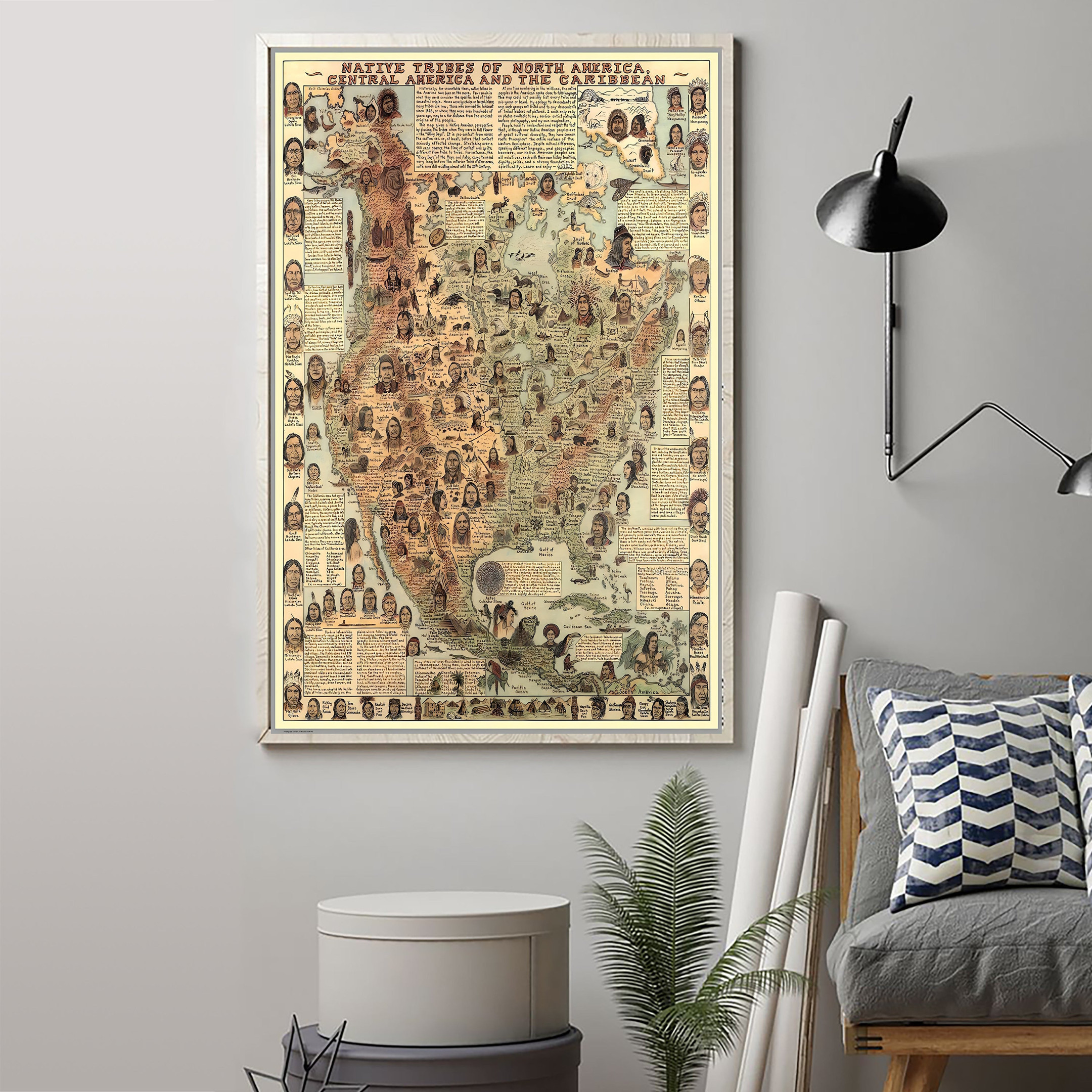 Native Tribes Of North America Poster Wall Decor Native American Merchandise Gifts Native Tribes Of North America Poster Wall Decor Native American Merchandise Gifts