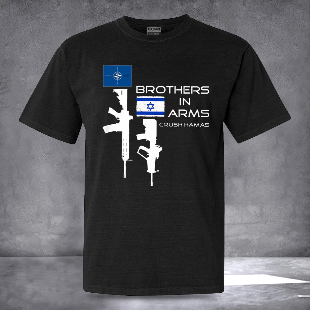 NATO I Stand With Israel T-Shirt Brothers In Arms Crush Hamas Shirt Gifts For Israel Supporters NATO I Stand With Israel T-Shirt Brothers In Arms Crush Hamas Shirt Gifts For Israel Supporters