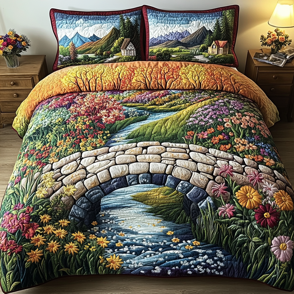 Nature Bloom Quilted Bedding Set Duvet Cover Bedspreads Cool Beach Gifts Nature Bloom Quilted Bedding Set Duvet Cover Bedspreads Cool Beach Gifts