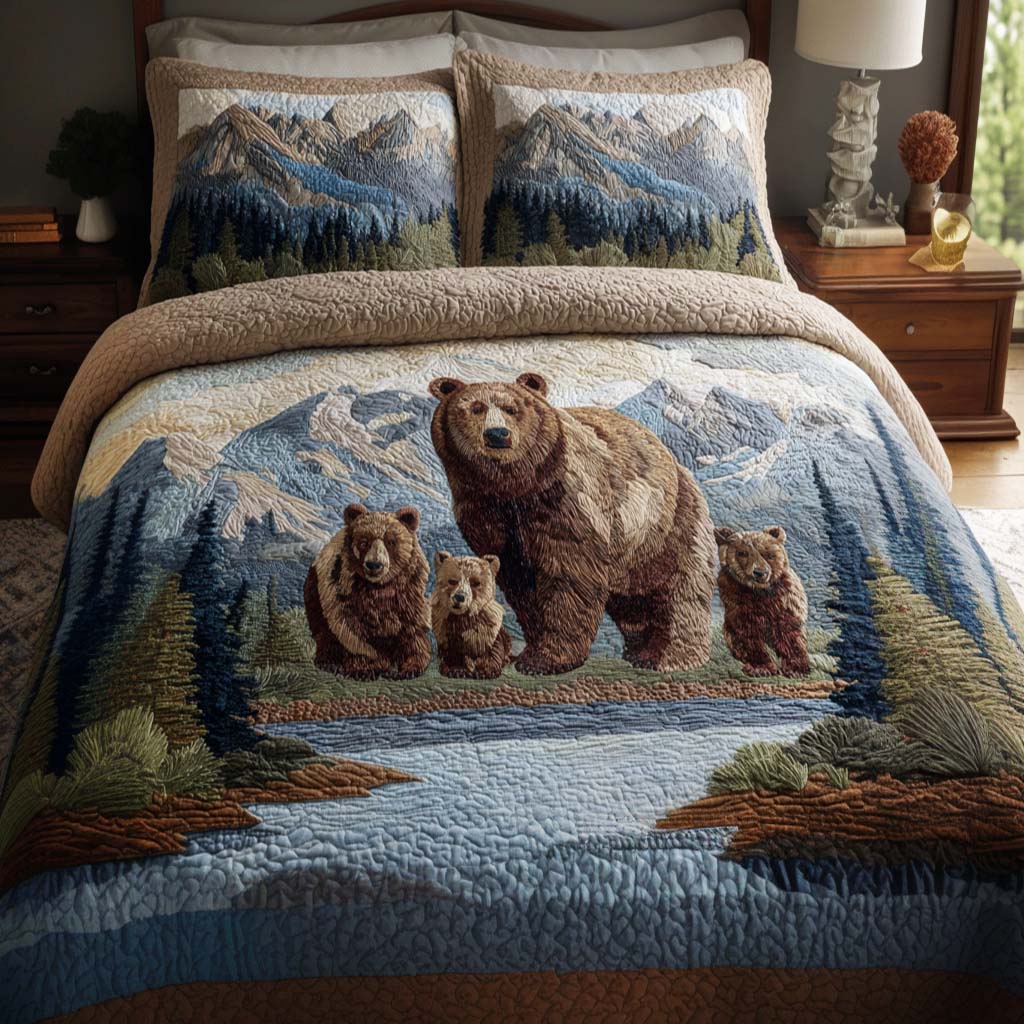 Nature Bond Quilted Bedding Set Duvet Cover Bed Sheet Set Bear Mother's Day Gifts Nature Bond Quilted Bedding Set Duvet Cover Bed Sheet Set Bear Mother's Day Gifts