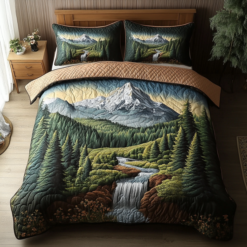 Nature Edge Quilted Bedding Set Duvet Cover Bed Sheet Set Best Christmas Present For Wife Nature Edge Quilted Bedding Set Duvet Cover Bed Sheet Set Best Christmas Present For Wife