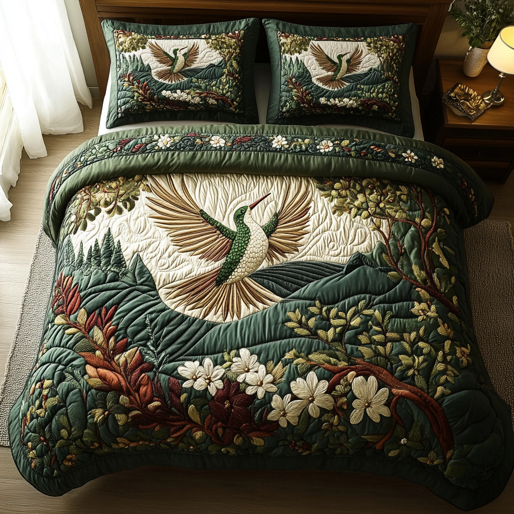 Nature Grace Quilted Bedding Set Duvet Cover Bed Sheet Set Hummingbird Gifts For Ladies Nature Grace Quilted Bedding Set Duvet Cover Bed Sheet Set Hummingbird Gifts For Ladies