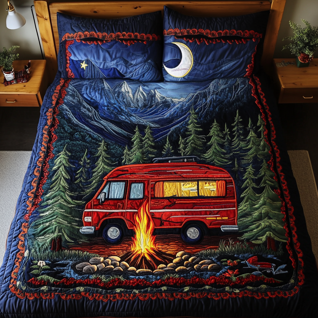 Nature Retreat Quilted Bedding Set Duvet Cover Bed Sheet Set Great Camping Gifts Nature Retreat Quilted Bedding Set Duvet Cover Bed Sheet Set Great Camping Gifts