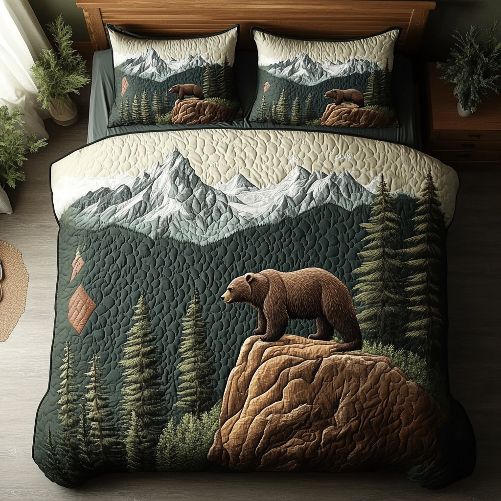 Nature Strength Quilted Bedding Set Duvet Cover Bedspreads Gifts For Bear Lovers Nature Strength Quilted Bedding Set Duvet Cover Bedspreads Gifts For Bear Lovers