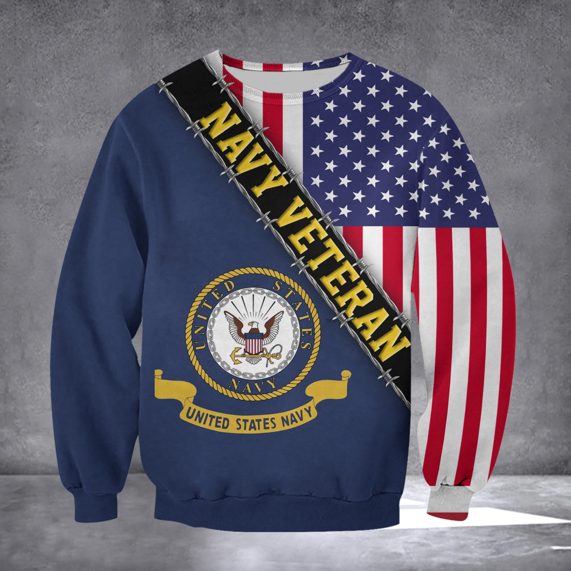 Navy Veteran Flag With American Flag Navy Logo Proud Veteran Patriotic Flag Navy Veteran Flag With American Flag Navy Logo Proud Veteran Patriotic Flag