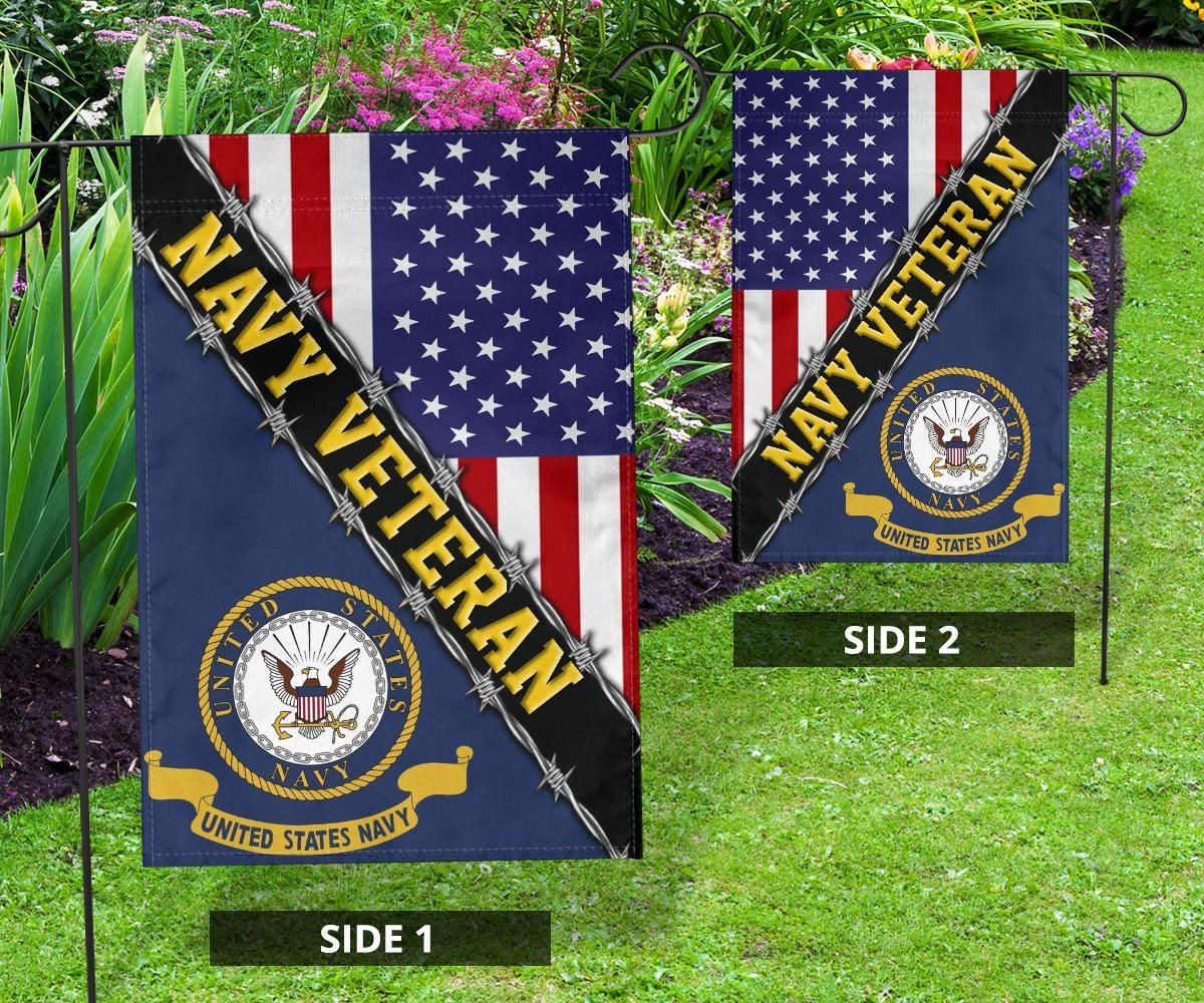 Navy Veteran Flag With American Flag Navy Logo Proud Veteran Patriotic Flag Navy Veteran Flag With American Flag Navy Logo Proud Veteran Patriotic Flag