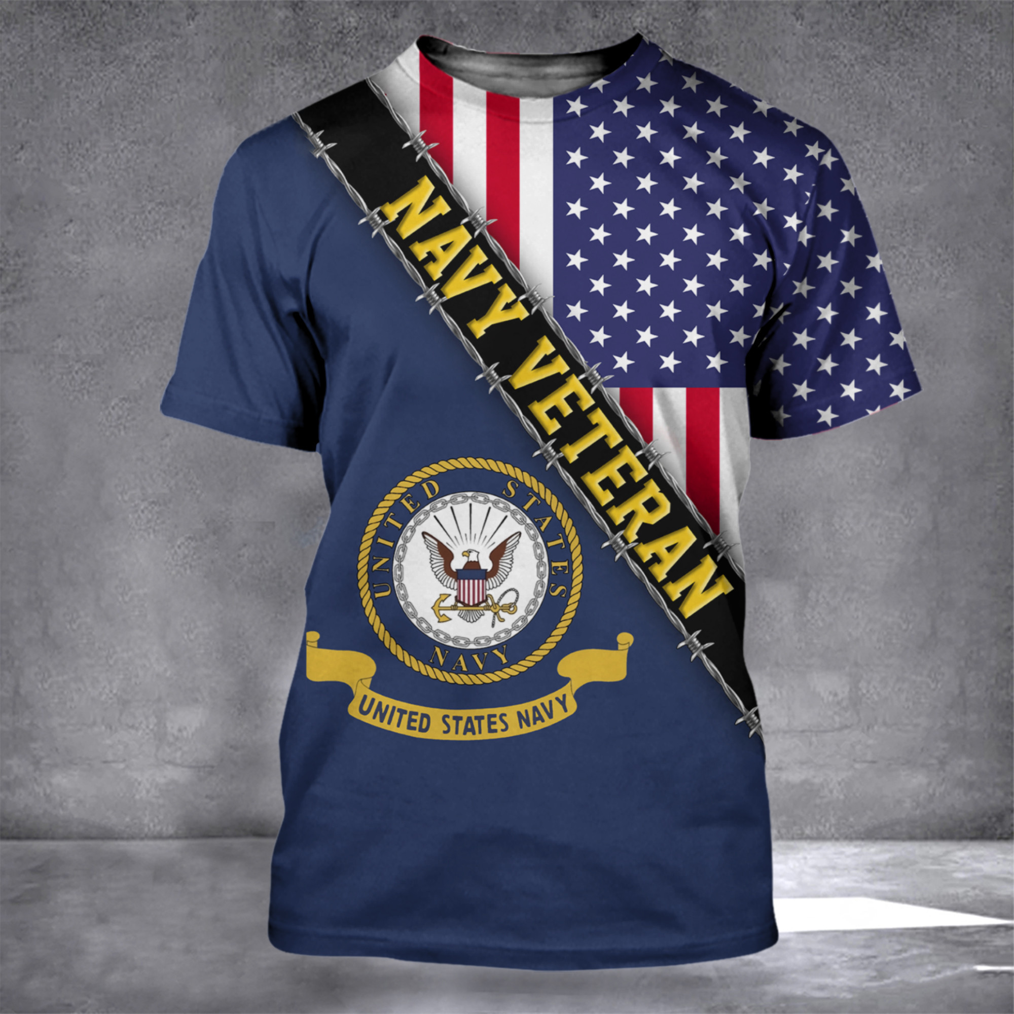 Navy Veteran Flag With American Flag Navy Logo Proud Veteran Patriotic Flag Navy Veteran Flag With American Flag Navy Logo Proud Veteran Patriotic Flag