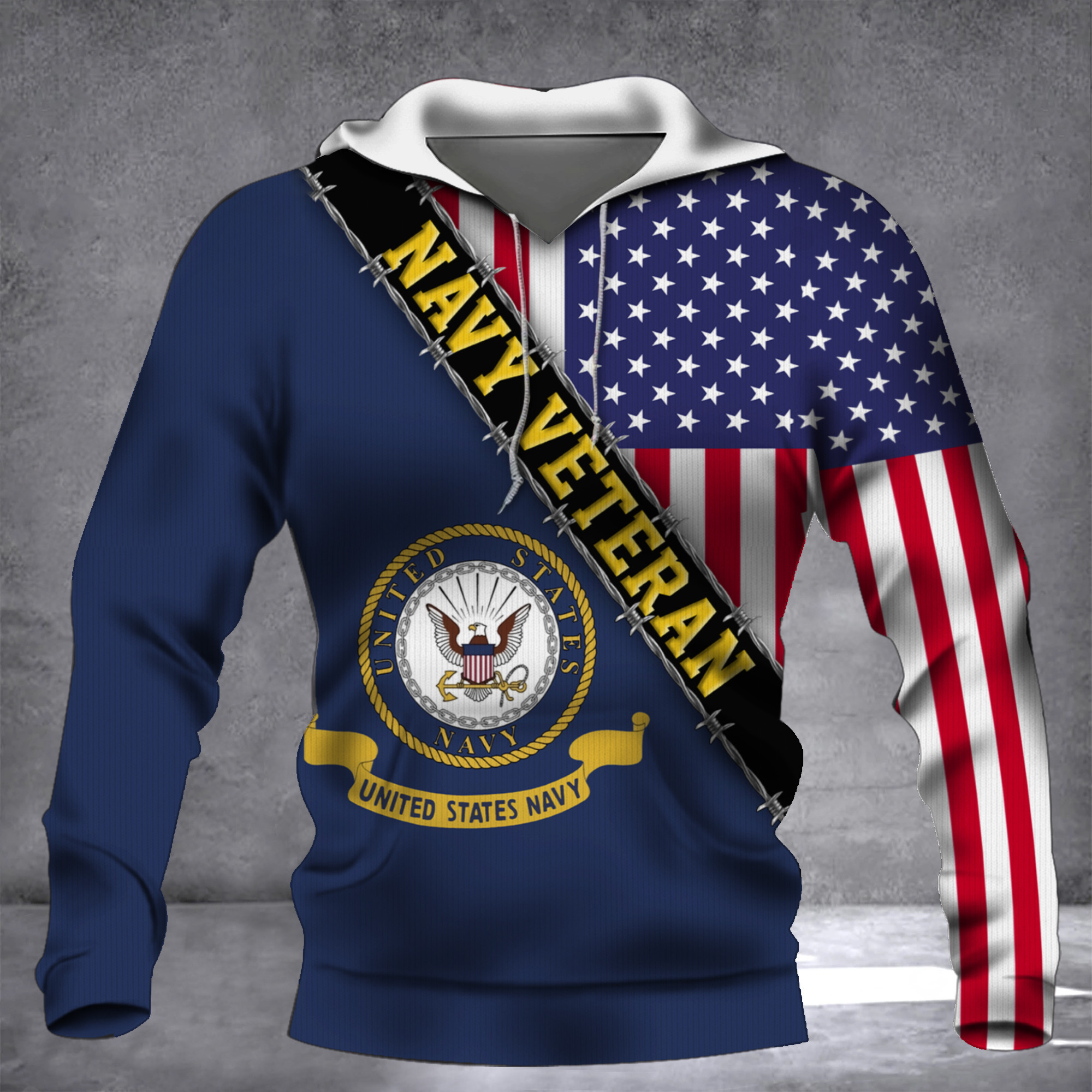 Navy Veteran Flag With American Flag Navy Logo Proud Veteran Patriotic Flag Navy Veteran Flag With American Flag Navy Logo Proud Veteran Patriotic Flag