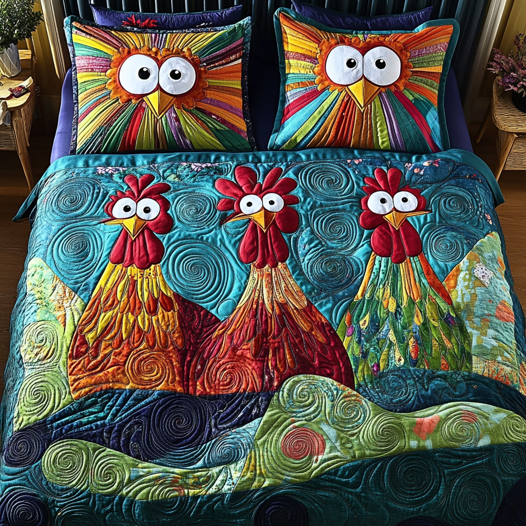 Nesting Joy Quilted Bedding Set Duvet Cover Bed Sheet Set Best Gifts For Chicken Lovers Nesting Joy Quilted Bedding Set Duvet Cover Bed Sheet Set Best Gifts For Chicken Lovers