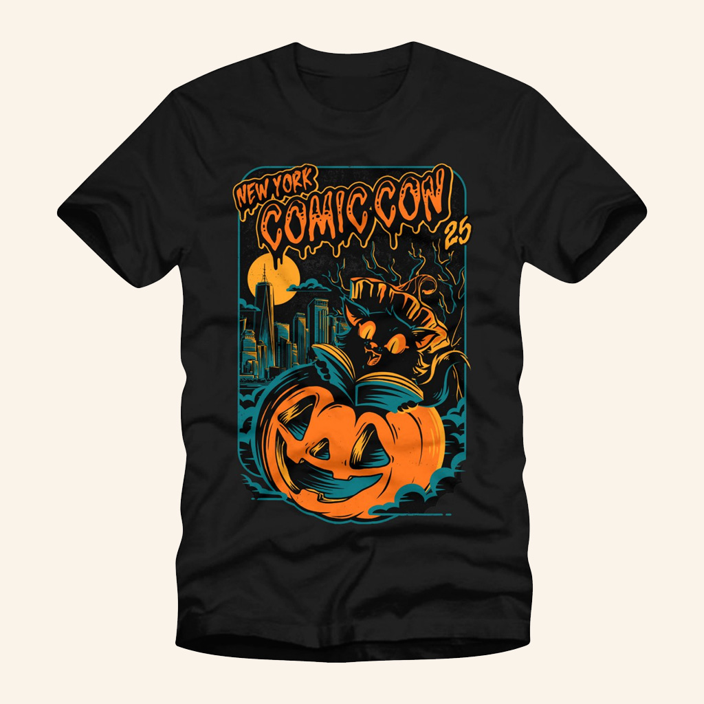 New York Comic Con Merch Halloween Logo T-Shirt Gift Ideas For Boyfriend New York Comic Con Merch Halloween Logo T-Shirt Gift Ideas For Boyfriend
