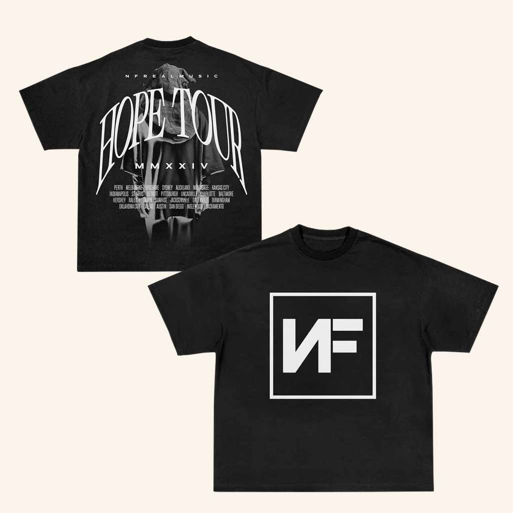 NF Merch Box Hope Tour Black T-Shirt Unique Gifts For Music Lovers NF Merch Box Hope Tour Black T-Shirt Unique Gifts For Music Lovers