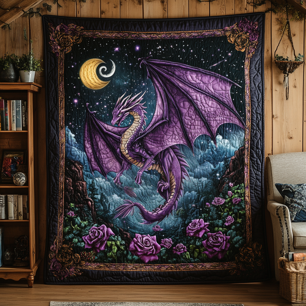 Night Dragon Quilted Blanket Sofa Throw Blanket Dragon Themed Presents Night Dragon Quilted Blanket Sofa Throw Blanket Dragon Themed Presents