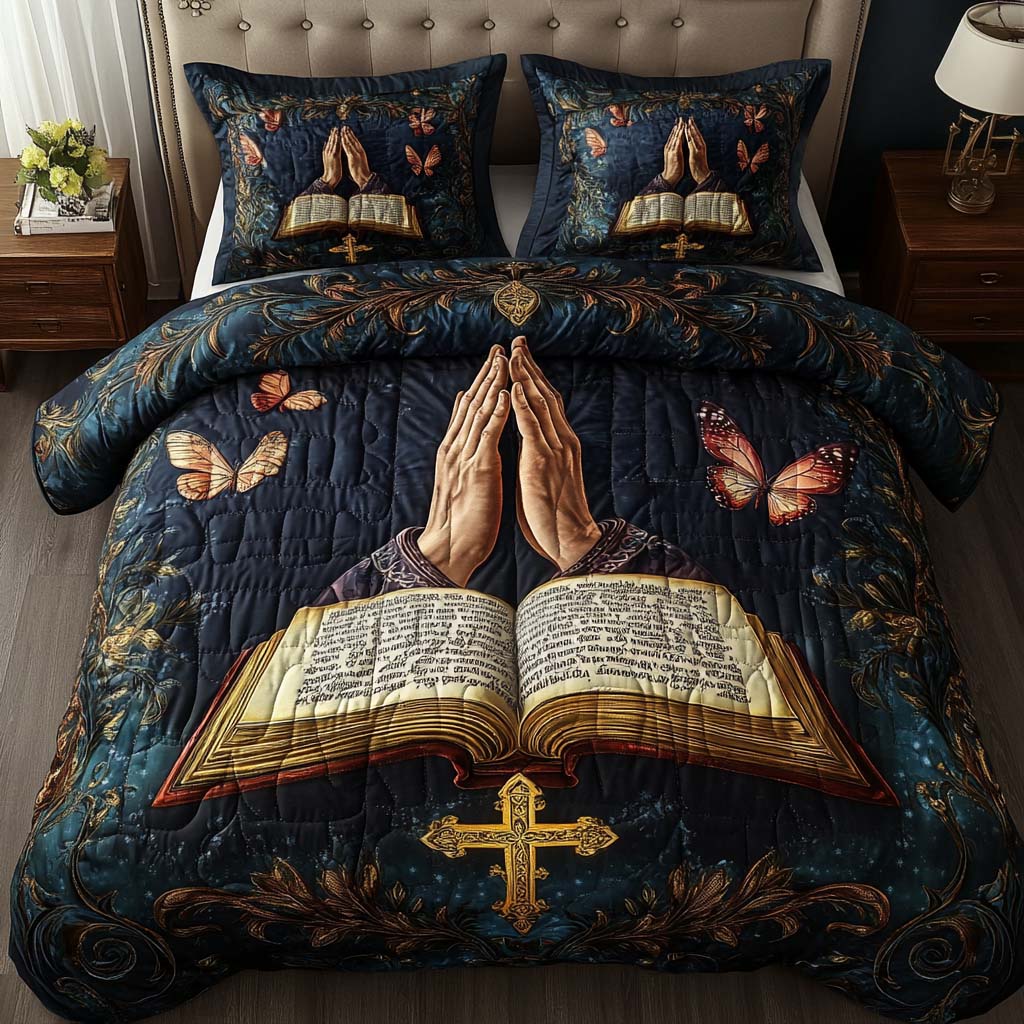 Nightfall Devotion Quilted Bedding Set Duvet Cover Merch Faith Based Easter Gifts Nightfall Devotion Quilted Bedding Set Duvet Cover Merch Faith Based Easter Gifts