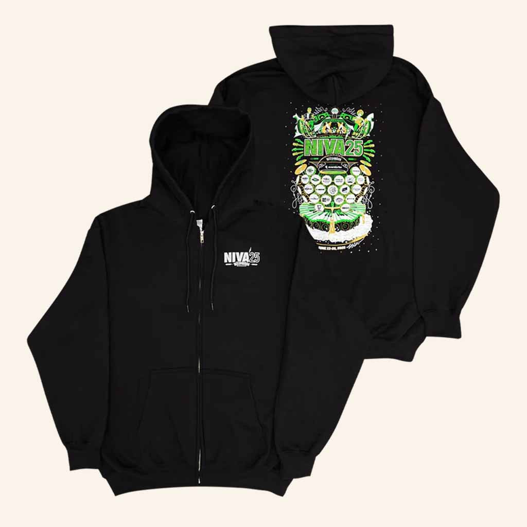 NIVA Merch 2025 Milwaukee Zip Hoodie National Independent Venue Association Hoodie Him Gifts
