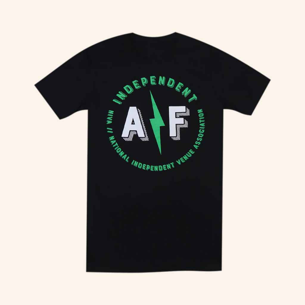 NIVA Merch AF Lightning T-Shirt National Independent Venue Association Shirt Besties Gifts