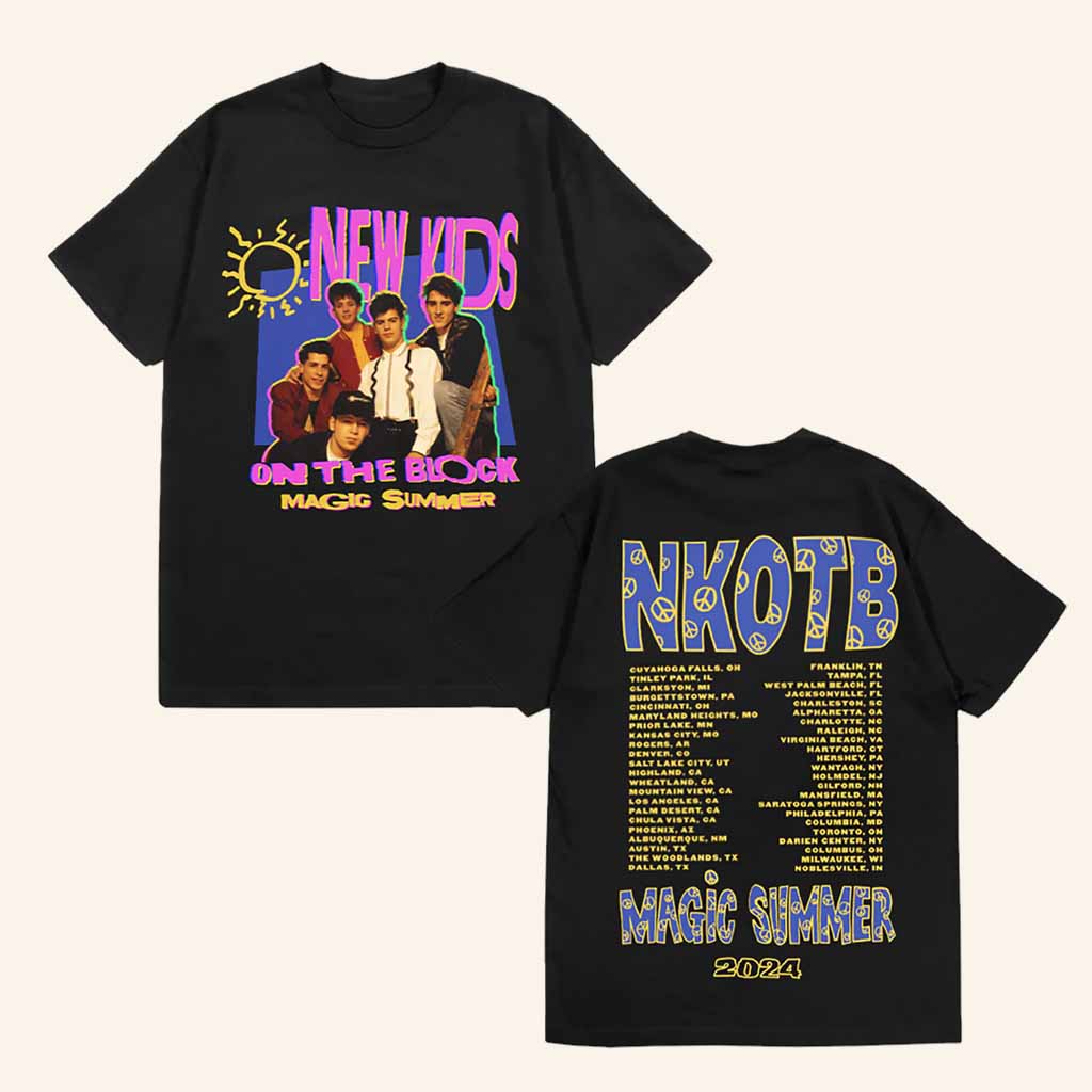 NKOTB Merch Magic Summer 2024 Tour Photo T-Shirt Gifts For Music Enthusiasts NKOTB Merch Magic Summer 2024 Tour Photo T-Shirt Gifts For Music Enthusiasts
