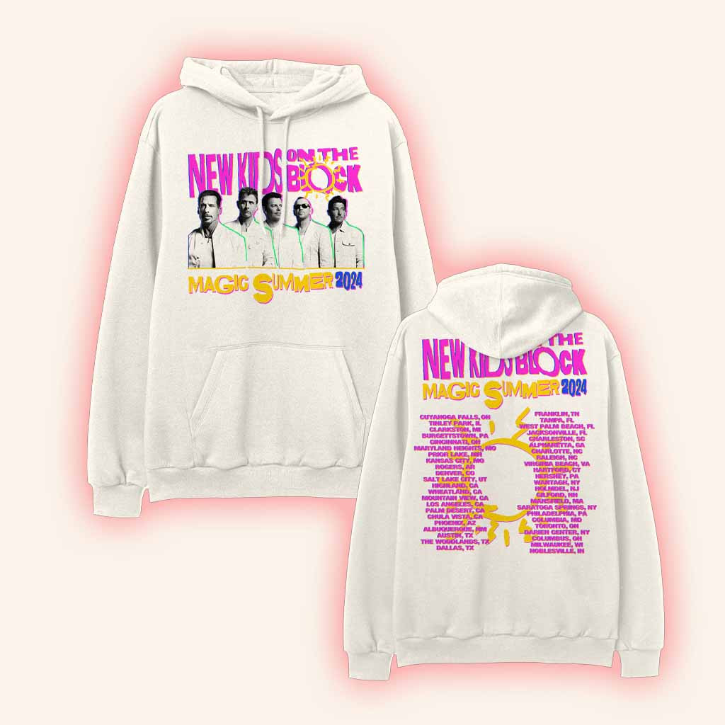 NKOTB Merch Magic Summer 2024 Tour Sun Logo Hoodie Presents For Music Lovers NKOTB Merch Magic Summer 2024 Tour Sun Logo Hoodie Presents For Music Lovers