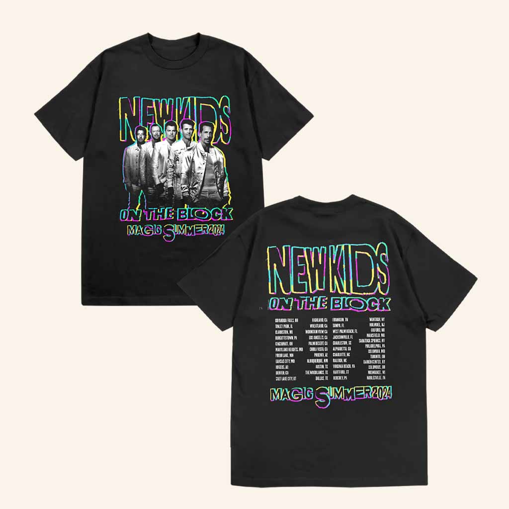 NKOTB Merch Magic Summer Tour 2024 Photo T-Shirt Music Gift Ideas For Guys NKOTB Merch Magic Summer Tour 2024 Photo T-Shirt Music Gift Ideas For Guys