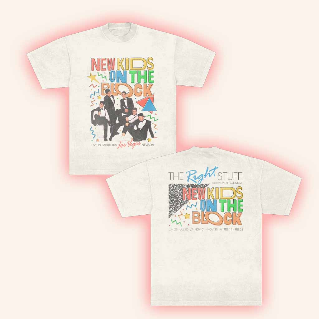 NKOTB Merch The Right Stuff Las Vegas Photo T-Shirt Gifts For Music Enthusiasts NKOTB Merch The Right Stuff Las Vegas Photo T-Shirt Gifts For Music Enthusiasts