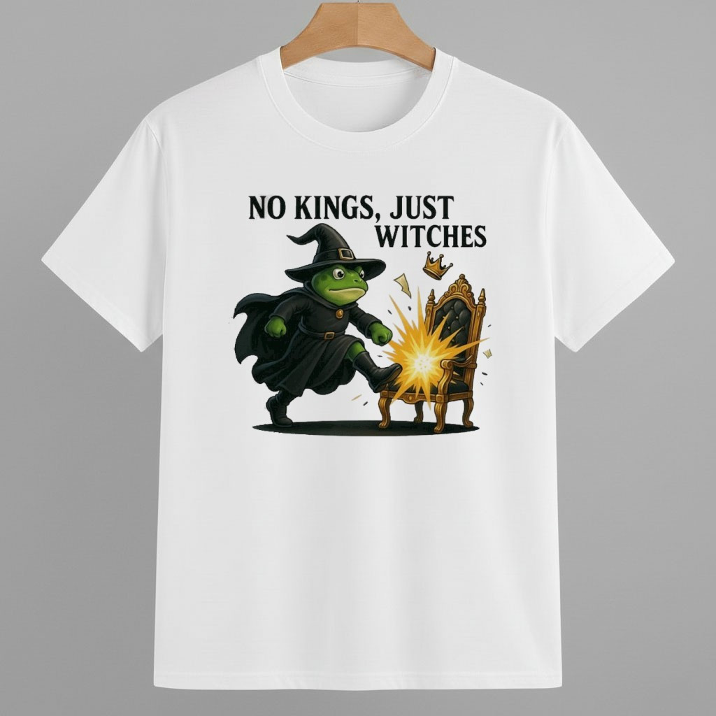 No Kings Just Witches Frog Shirt Abolish ICE Protest Merch No Kings Just Witches Frog Shirt Abolish ICE Protest Merch