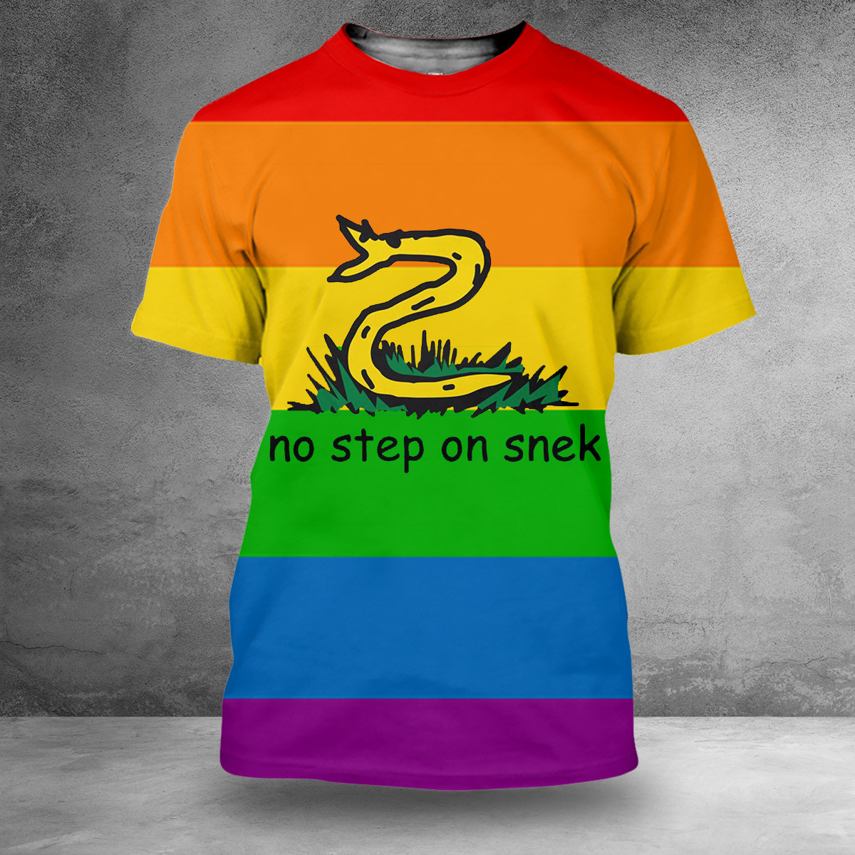 No Step On Snek Flag Gadsden Flag LGBT Pride Color Yellow Flag With Snake No Step On Snek Flag Gadsden Flag LGBT Pride Color Yellow Flag With Snake
