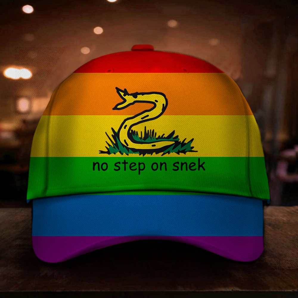 No Step On Snek Flag Gadsden Flag LGBT Pride Color Yellow Flag With Snake No Step On Snek Flag Gadsden Flag LGBT Pride Color Yellow Flag With Snake