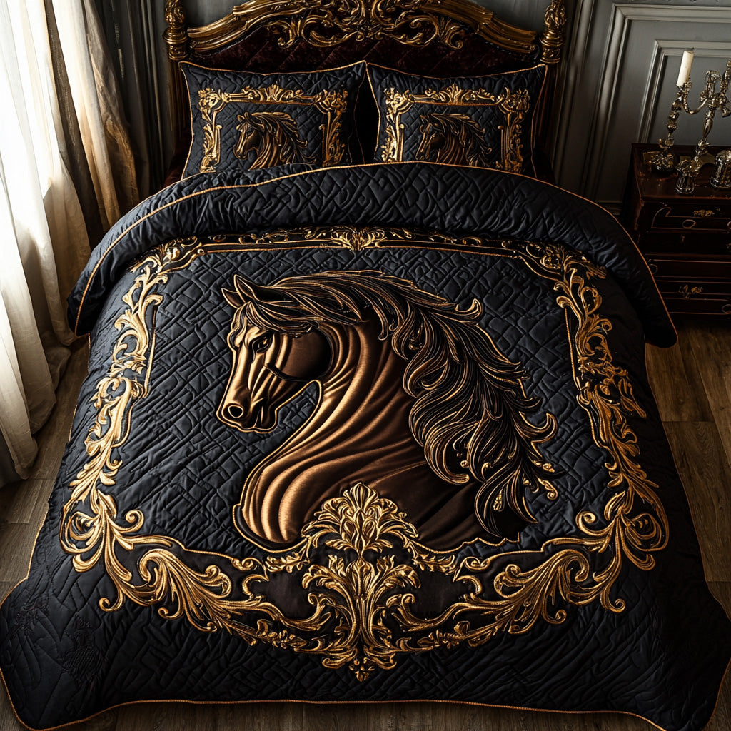 Noble Horse Quilted Bedding Set Duvet Cover Bed Sheet Set Gifts For The Horse Lover Woman Noble Horse Quilted Bedding Set Duvet Cover Bed Sheet Set Gifts For The Horse Lover Woman
