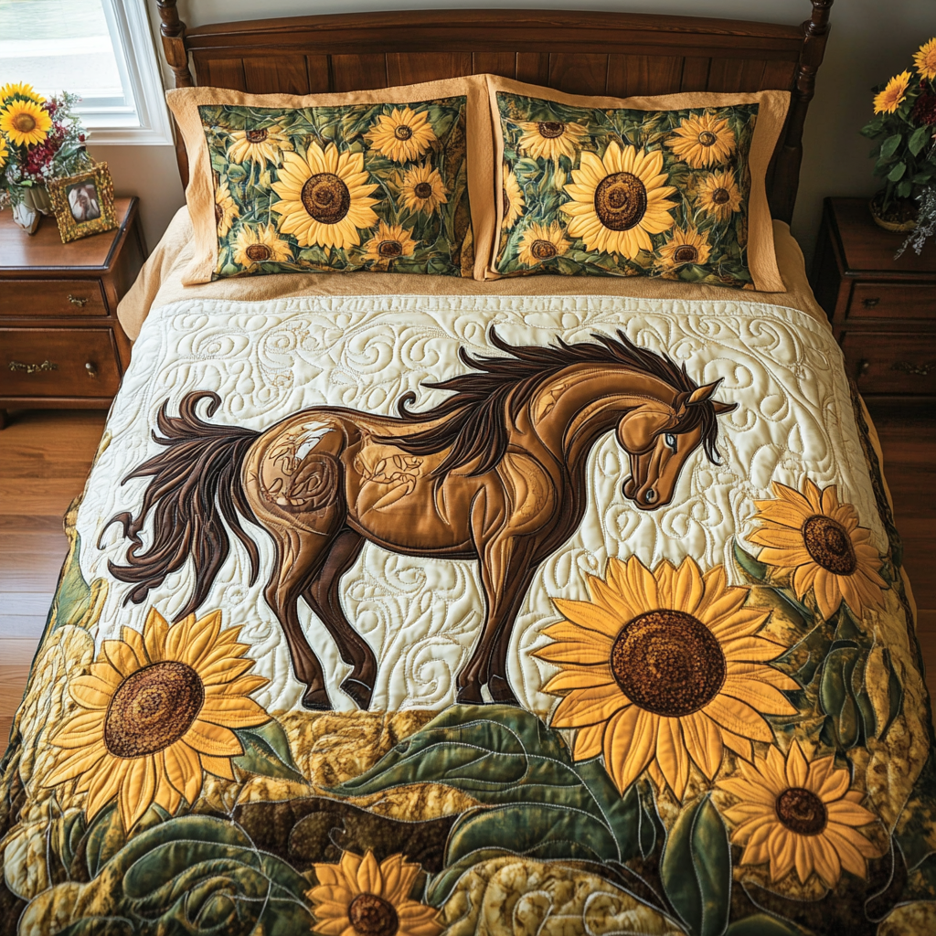 Noble Ride Quilted Bedding Set Duvet Cover Bedspread Unique Gifts For Horse Owners Noble Ride Quilted Bedding Set Duvet Cover Bedspread Unique Gifts For Horse Owners